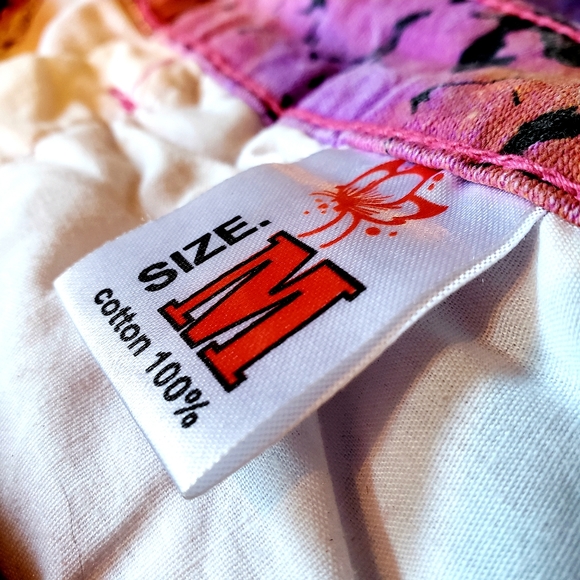 Pink/Purple stretchy denim shorts - Picture 5 of 5